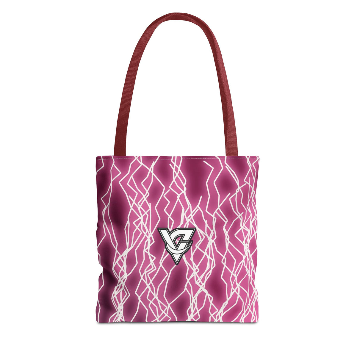 Hot Pink Lightning Tote Bag — All-Over Print Gym & Everyday Tote
