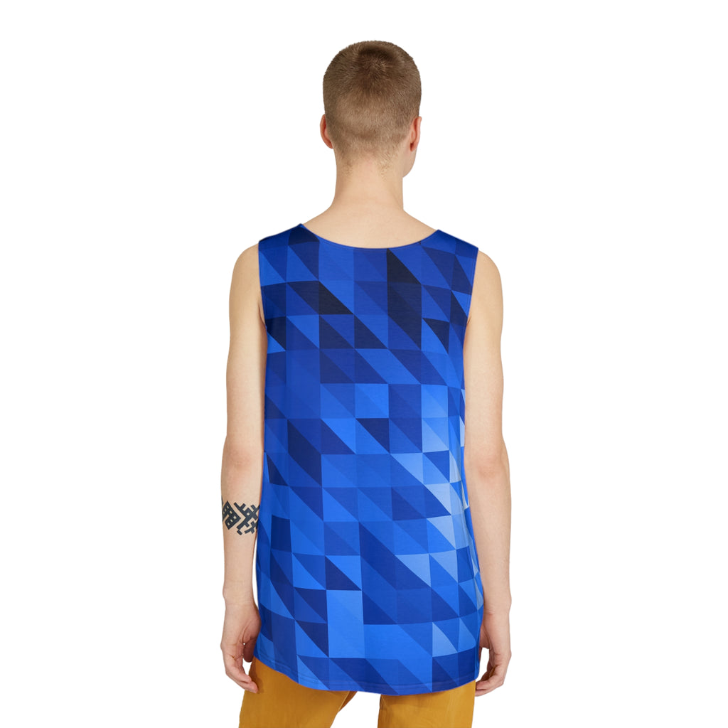 Cobalt Low-Poly Men's Athletic Tank