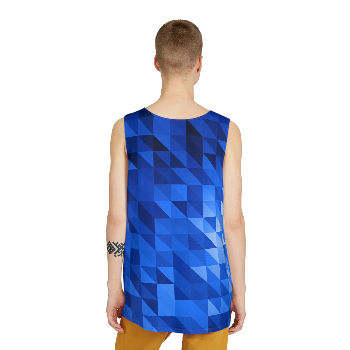 Cobalt Low-Poly Men's Athletic Tank