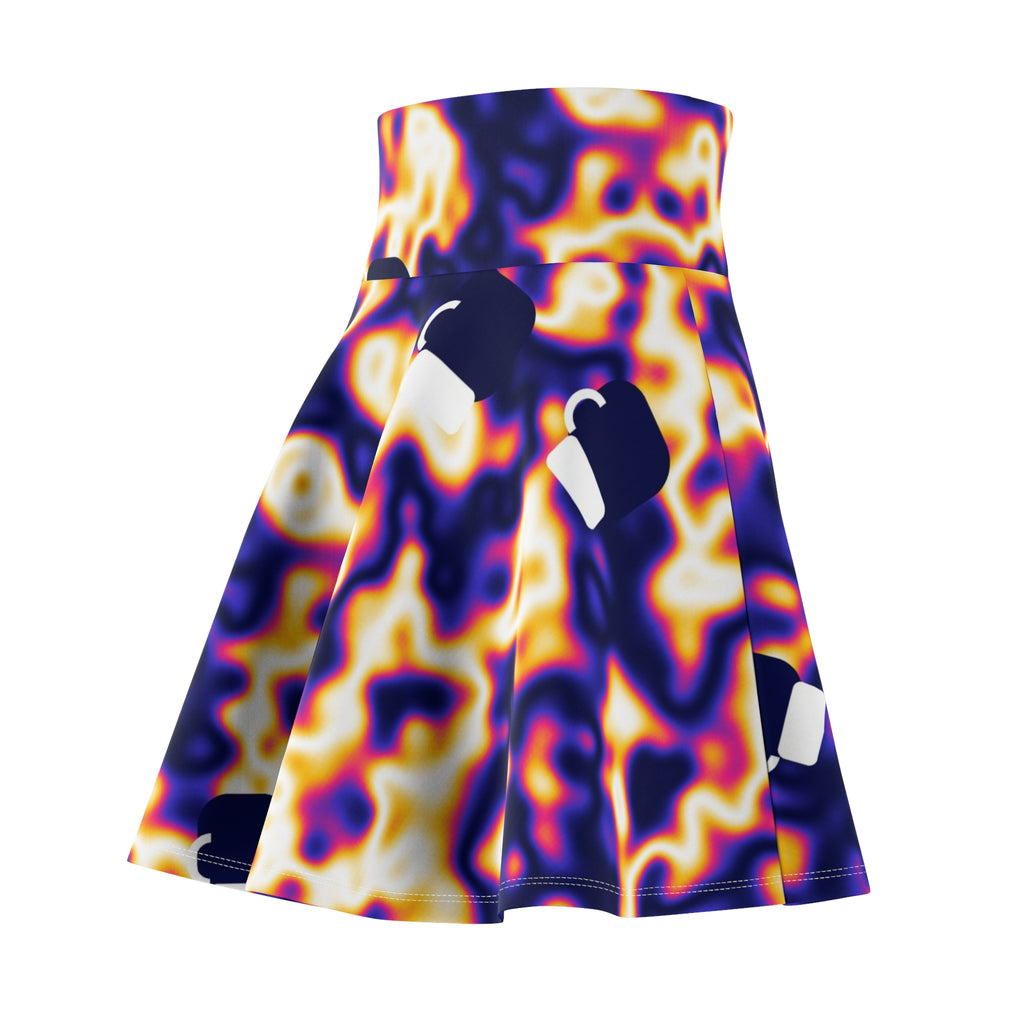 Combat Sports Royal Flame Marble Flow Women's Athletic Skater Skirt