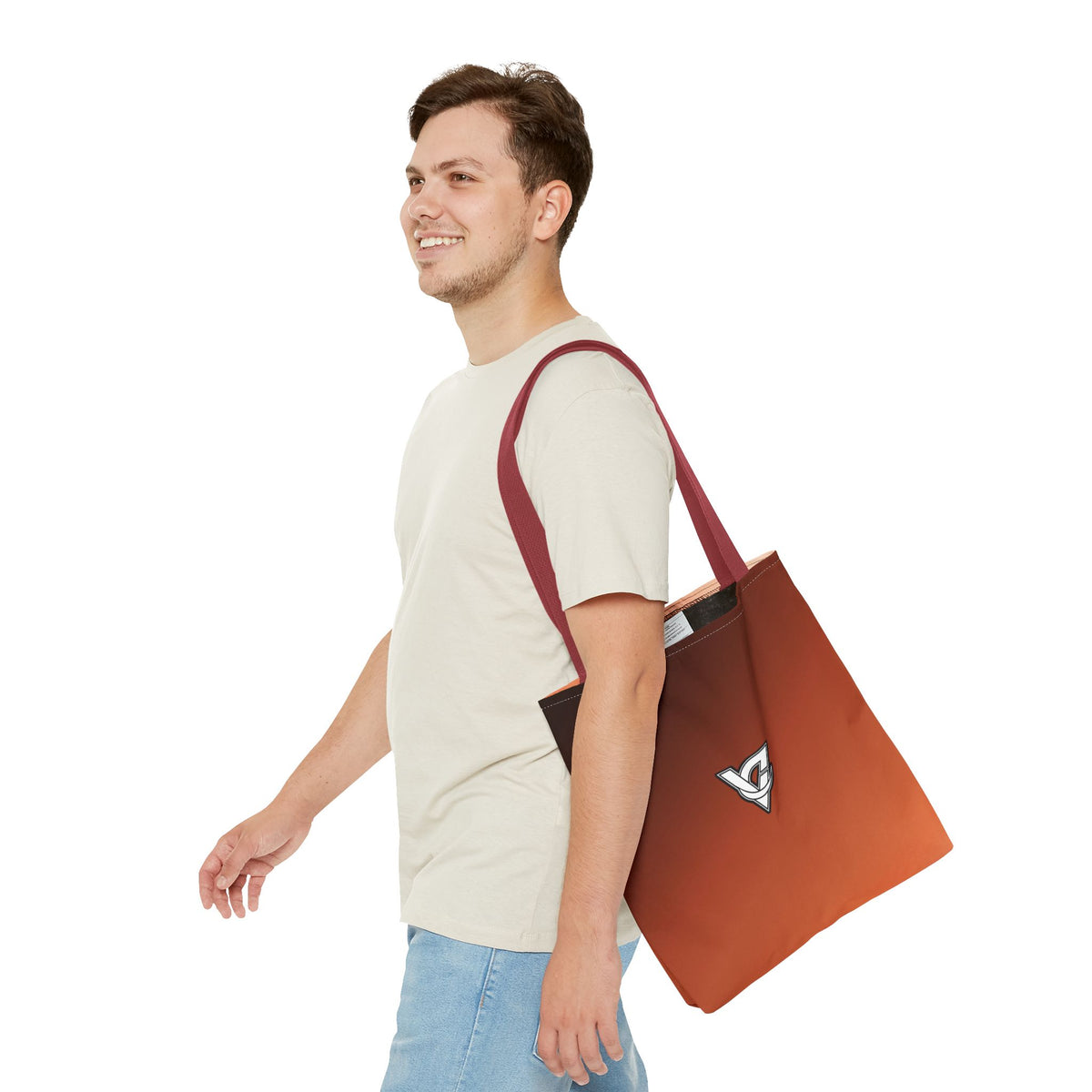 Terracotta Ombre Tote Bag — All-Over Print Gym & Everyday Tote