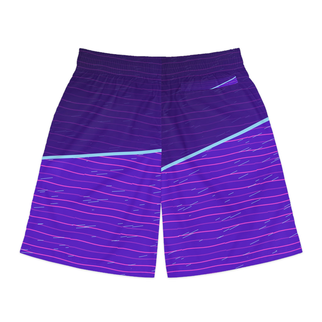 Running Ultra Violet Pace Lanes Men's Athletic Shorts with Pockets