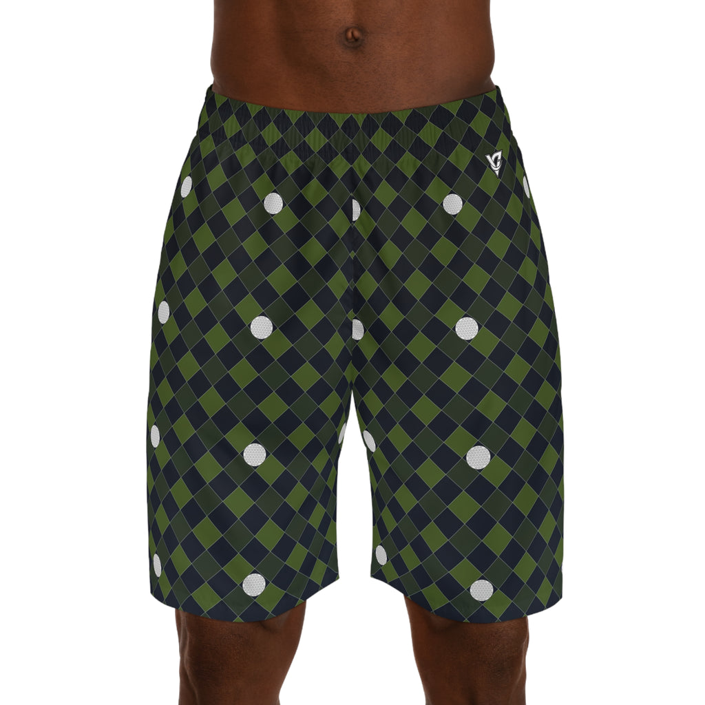 Golf Volt Night Dimple Links Men's Athletic Shorts with Pockets