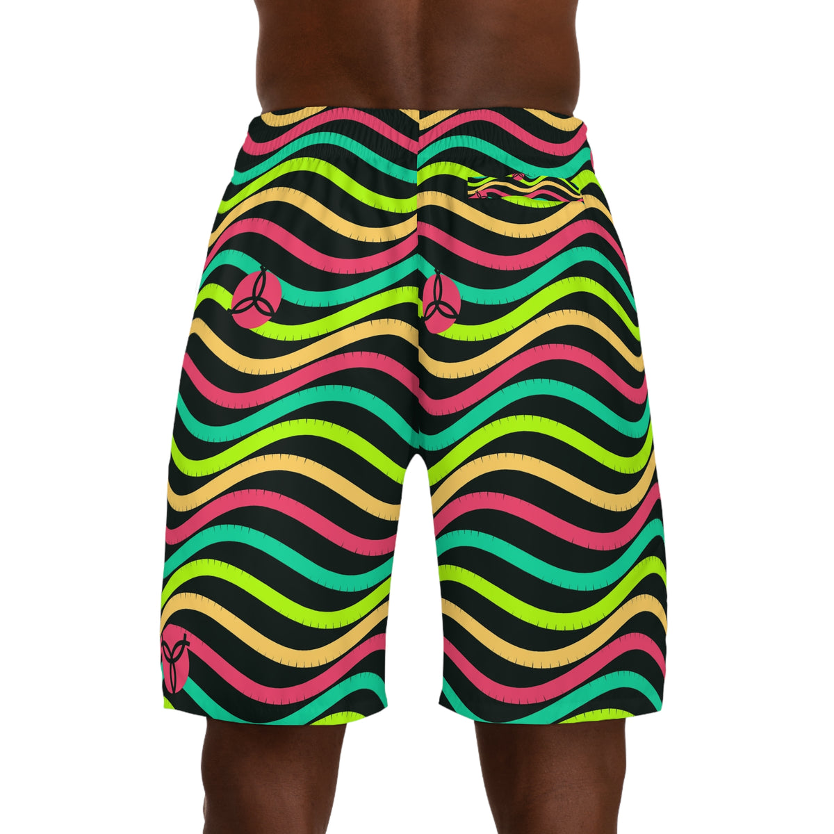 Volleyball Emerald Zest Wave Rider Men's Athletic Shorts with Pockets