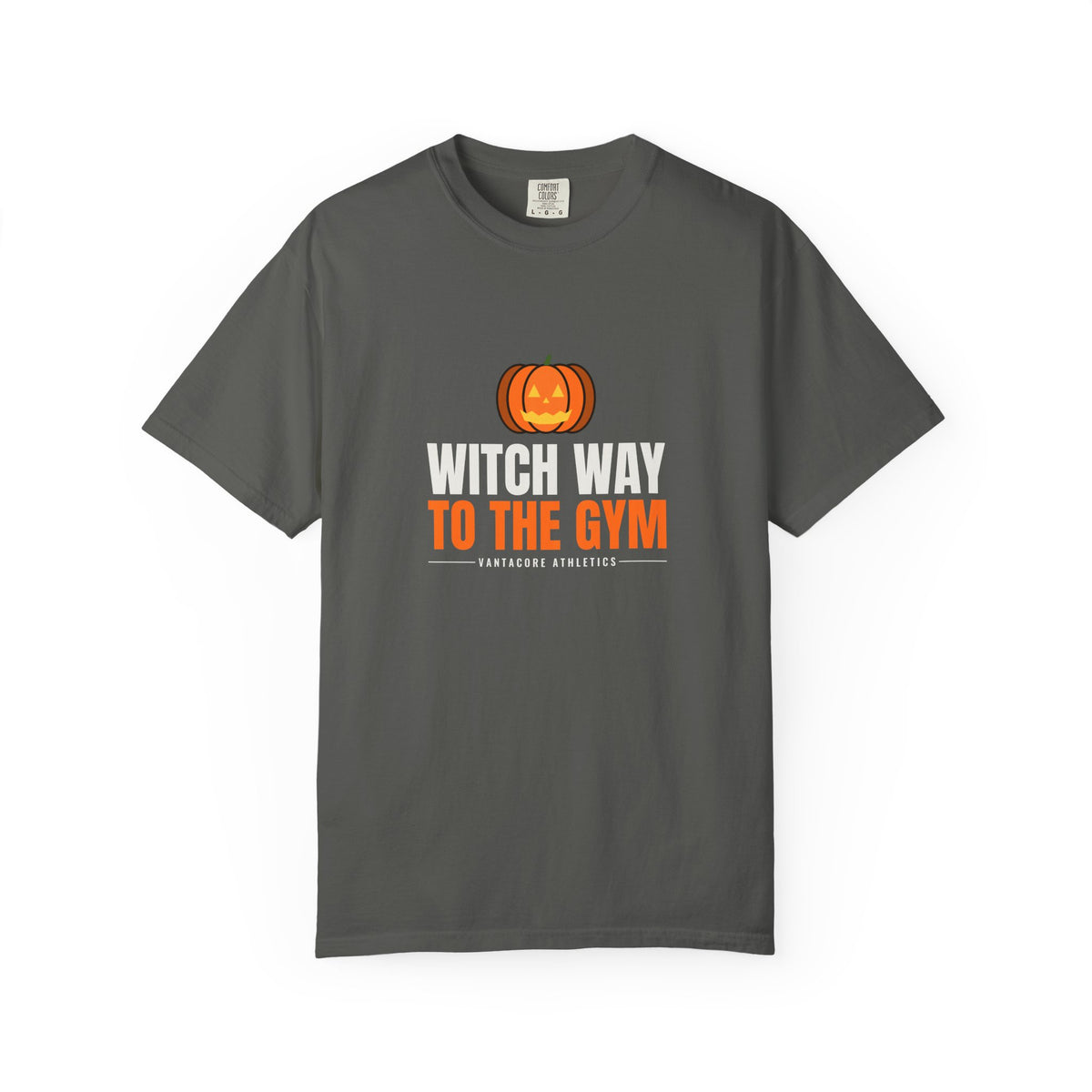 Witch Way To The Gym | Women's Halloween Garment-Dyed Graphic Tee