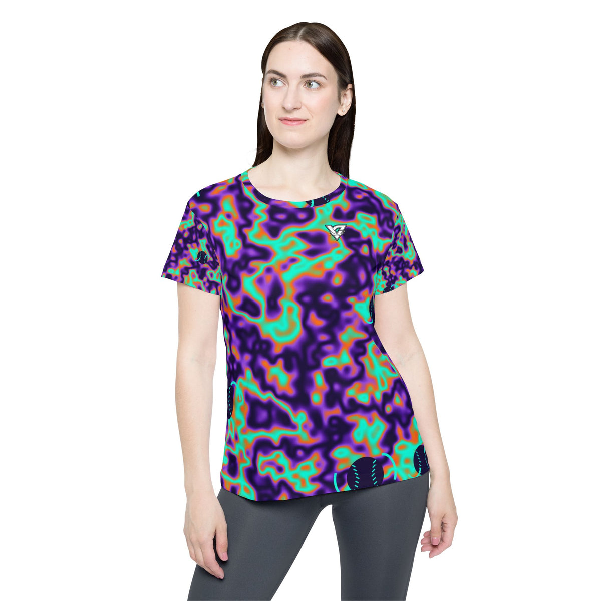 Baseball & Softball Galaxy Glow Marble Flow Women's Sports Jersey