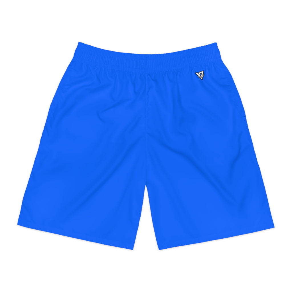 Vantacore Solid Electric Blue Men's Athletic Shorts with Pockets