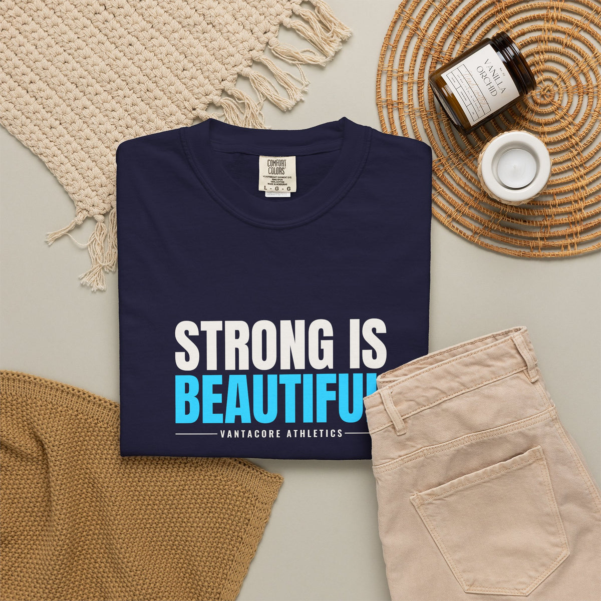 Strong Is Beautiful | Women's Garment-Dyed Graphic Tee