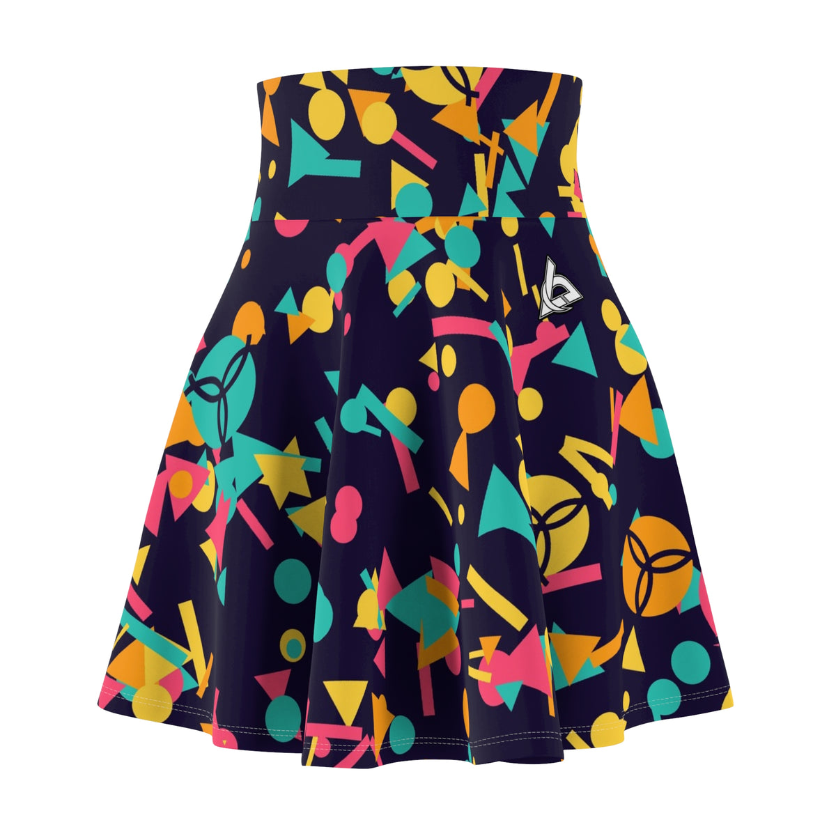 Volleyball Electric Mango Confetti Pop Women's Athletic Skater Skirt