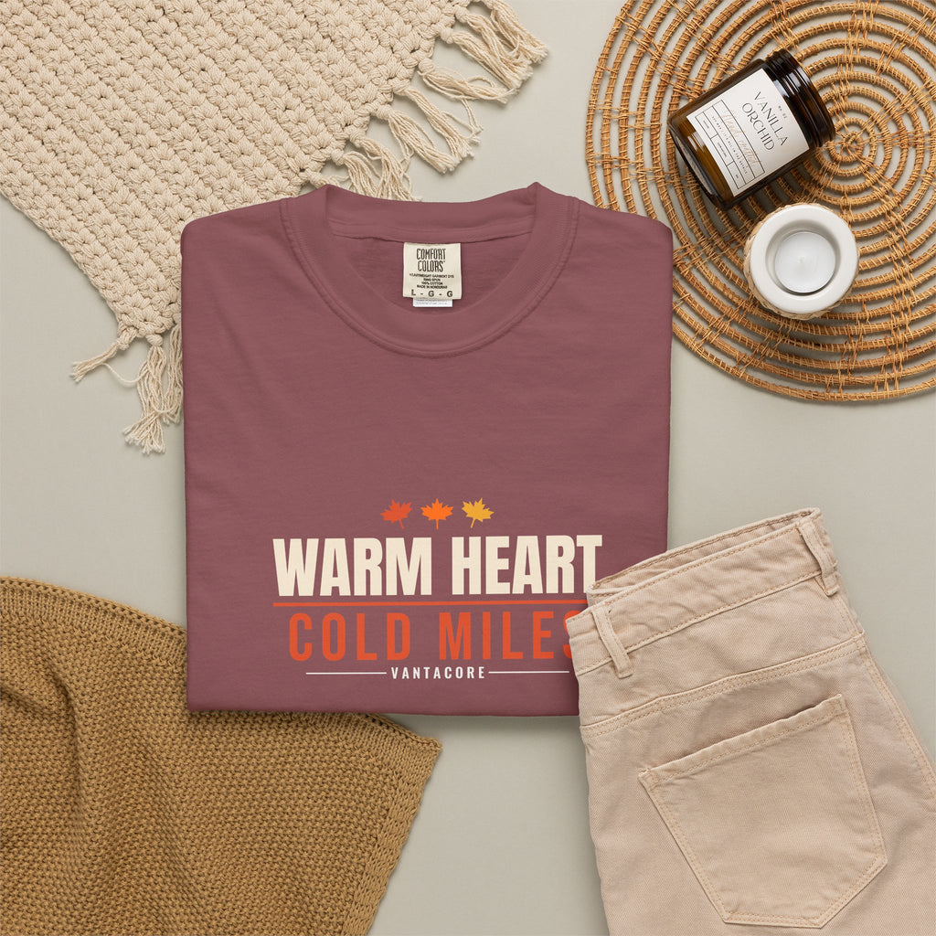 Warm Heart Cold Miles | Women's Garment-Dyed Graphic Tee