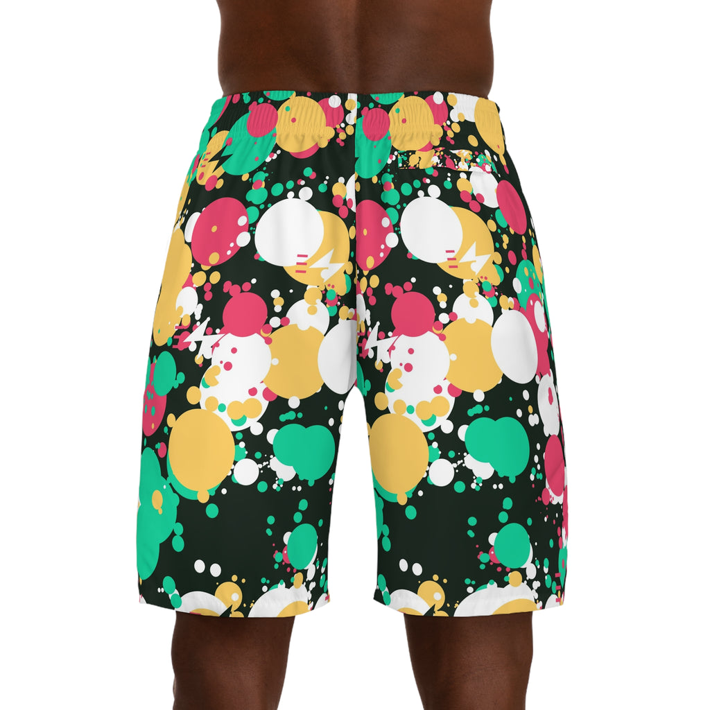 Running Watermelon Splash Zone Men's Athletic Shorts with Pockets