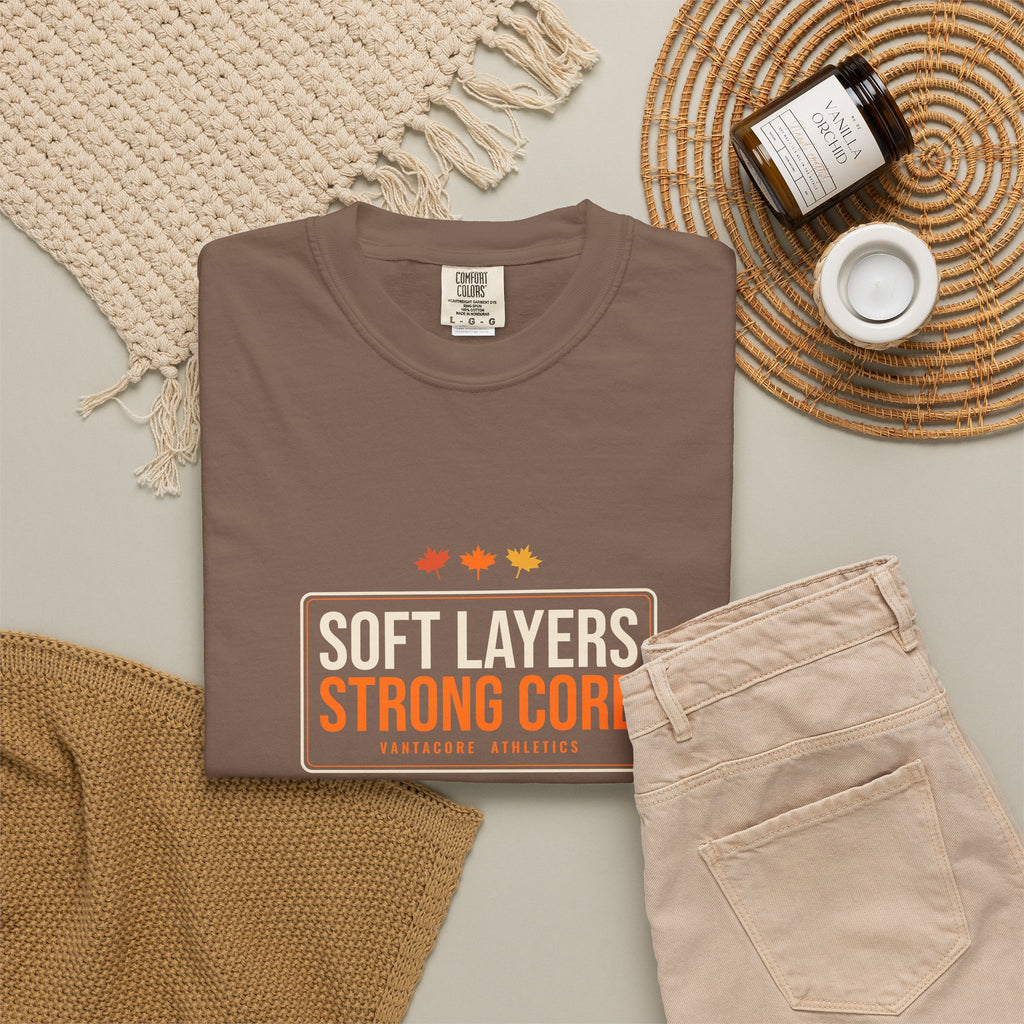 Soft Layers Strong Core | Women's Garment-Dyed Graphic Tee