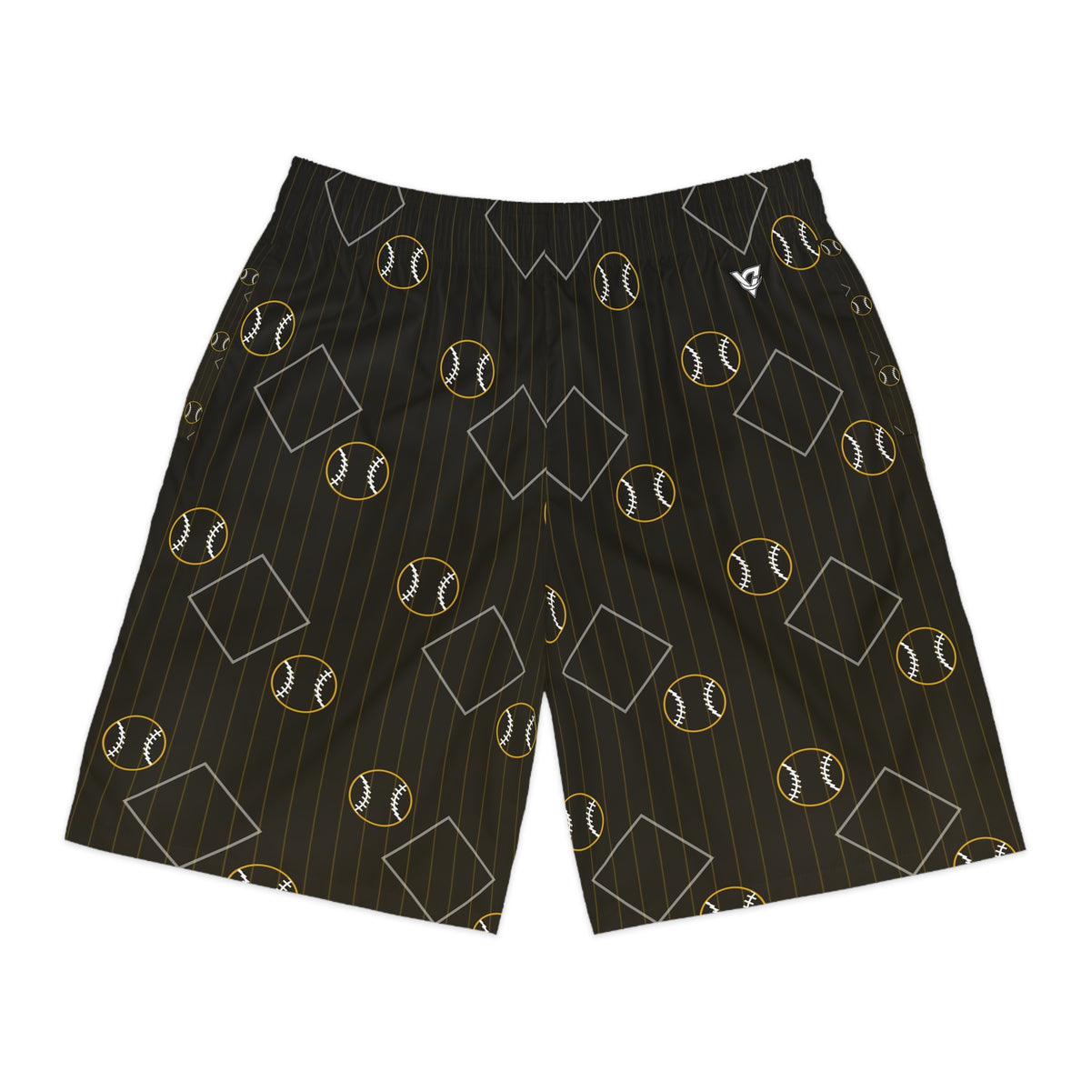 Baseball & Softball Gold Rush Diamond Stitch Men's Athletic Shorts with Pockets