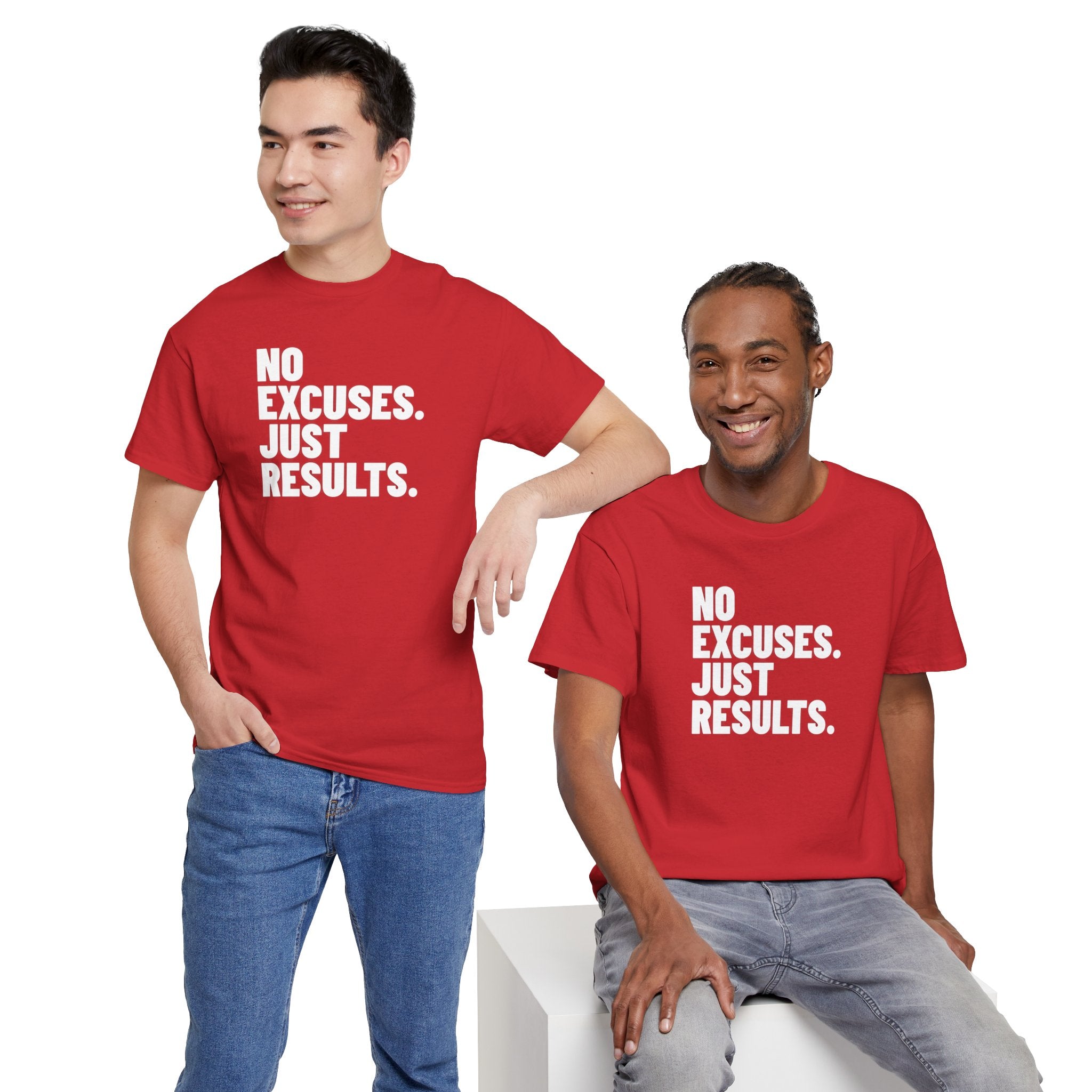 No Excuses Just Results | Motivational Fitness T-Shirt