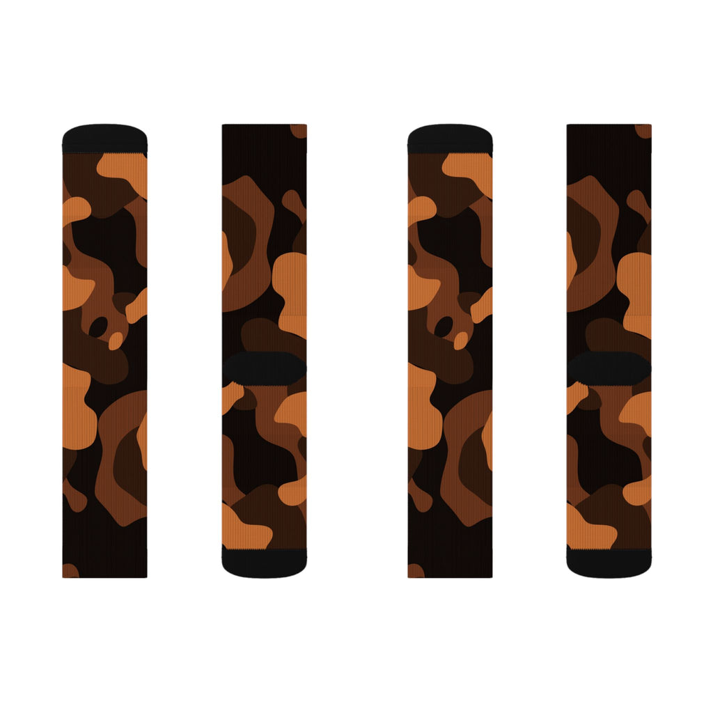 Copper Camo Athletic Crew Socks
