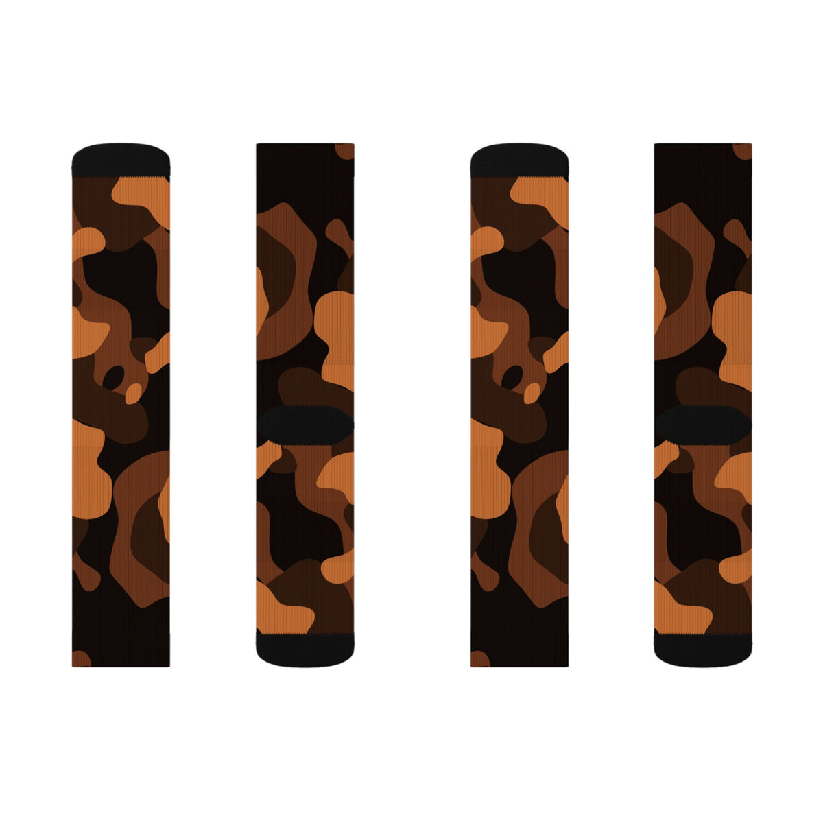 Copper Camo Athletic Crew Socks