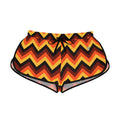 Women's Ember Chevron Relaxed Shorts — All-Over Print Running & Workout Shorts