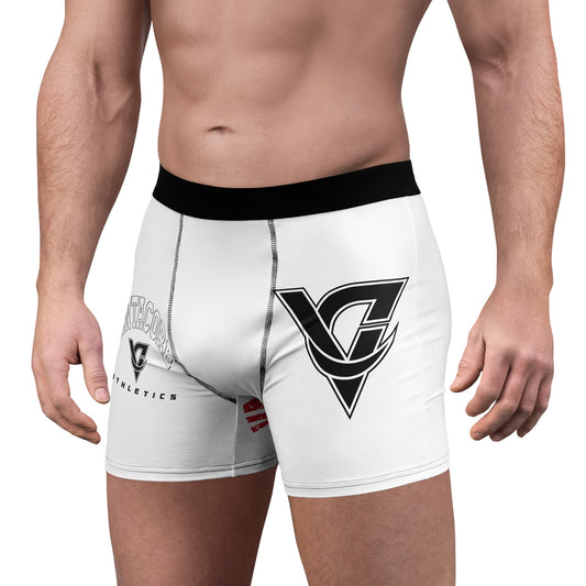 Vantacore Athletics Men's Graphic Boxer Briefs — White Performance Underwear