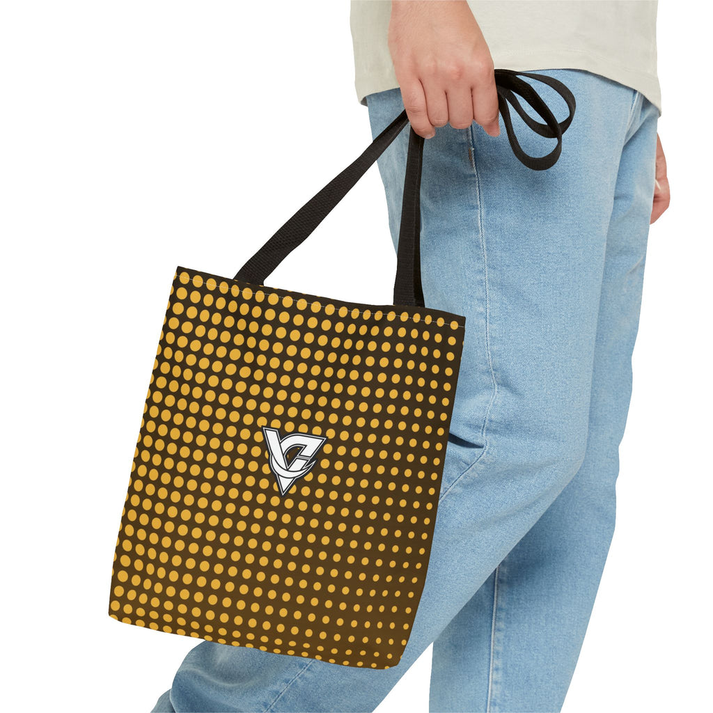 Harvest Gold Halftone Tote Bag — All-Over Print Gym & Everyday Tote