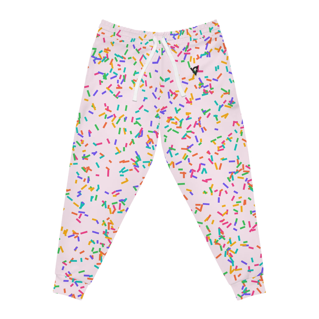 Women's Confetti Party Joggers – Colorful All-Over Print Athletic Jogger Pants