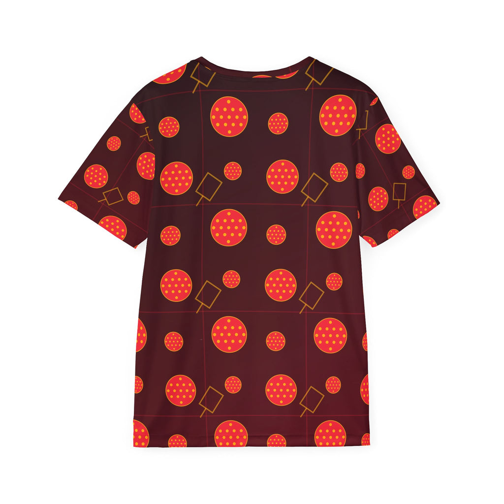 Pickleball Crimson Blaze Dink Dot Men's Sports Jersey