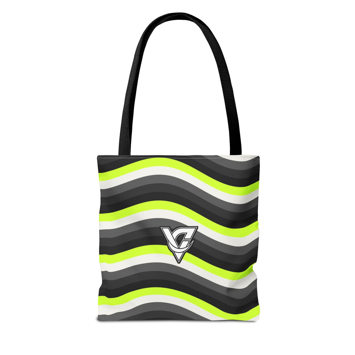 Graphite Wave Tote Bag — All-Over Print Gym & Everyday Tote