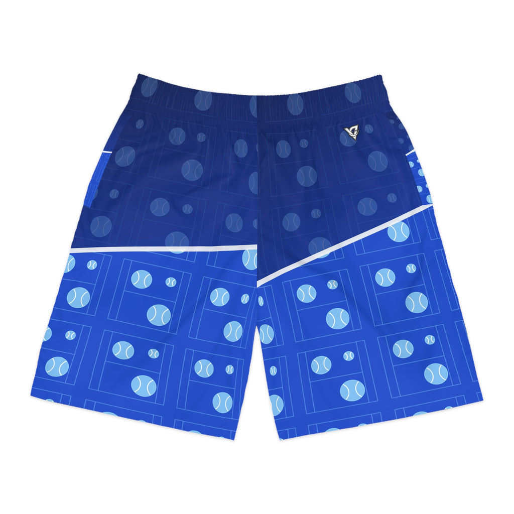 Tennis Royal Ice Baseline Seam Men's Athletic Shorts with Pockets