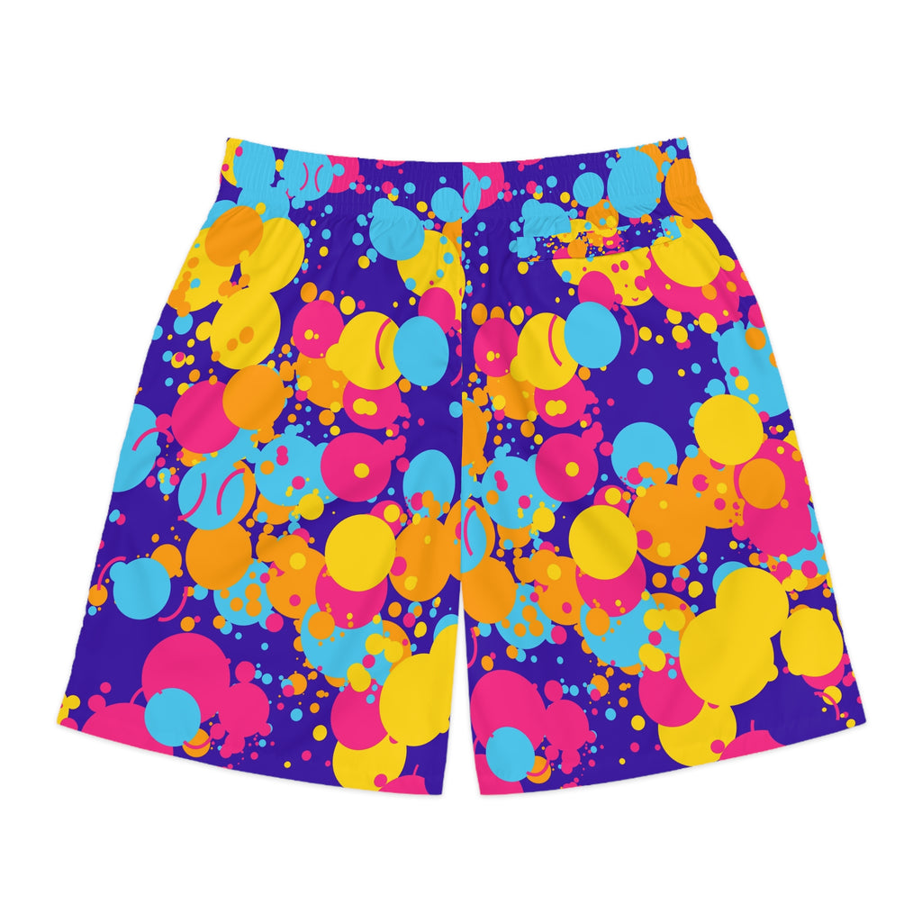 Tennis Sunrise Punch Splash Zone Men's Athletic Shorts with Pockets