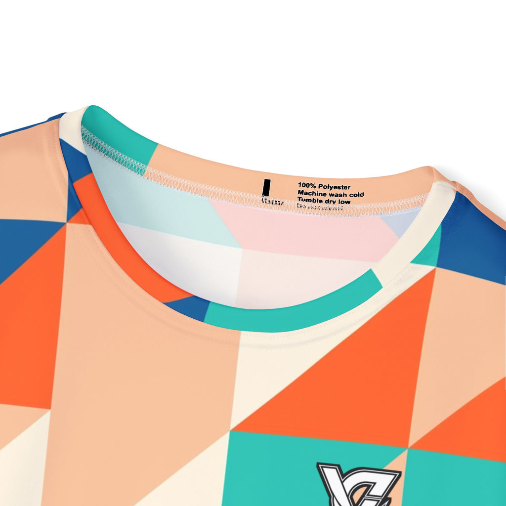 Pickleball Papaya Splash Prism Block Men's Sports Jersey