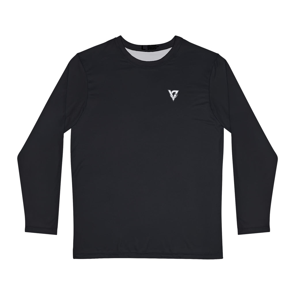Stealth Black Essential Men's Long Sleeve Athletic Shirt