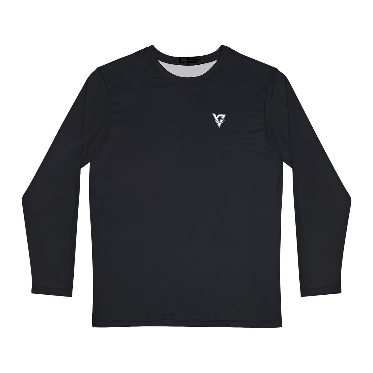 Stealth Black Essential Men's Long Sleeve Athletic Shirt