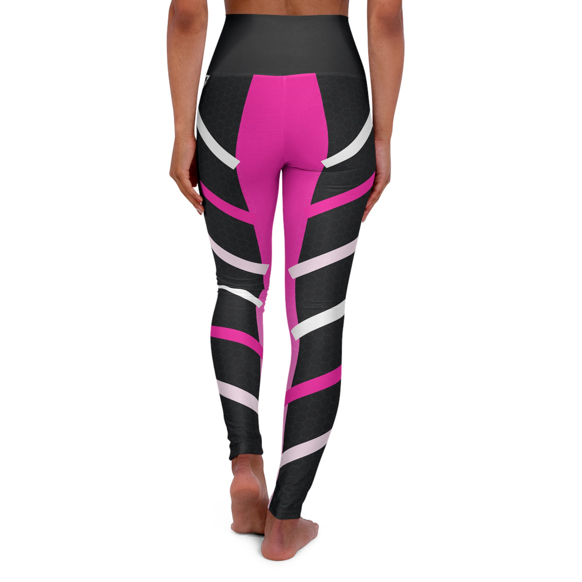 Neon Fusion Hex High-Waisted Yoga Leggings