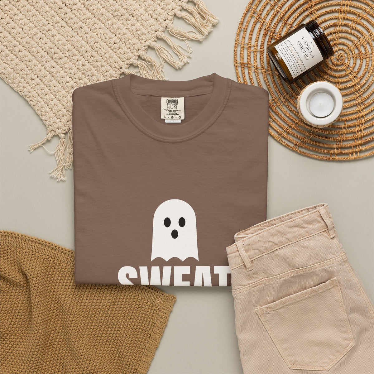Sweat & Spells | Women's Halloween Garment-Dyed Graphic Tee