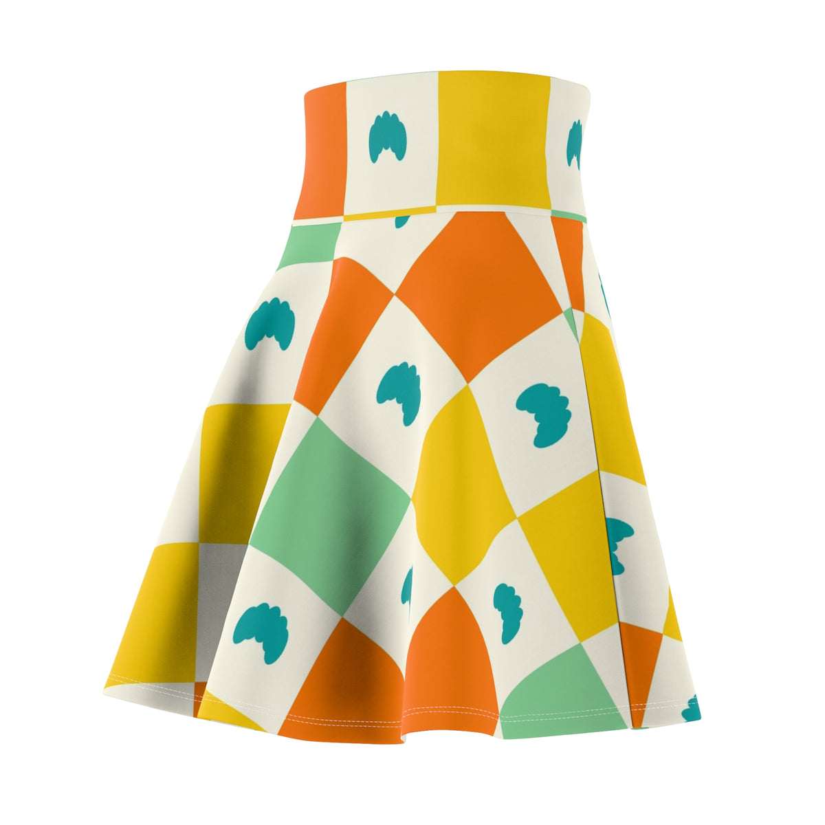 Yoga Citrus Pop Checker Drive Women's Athletic Skater Skirt