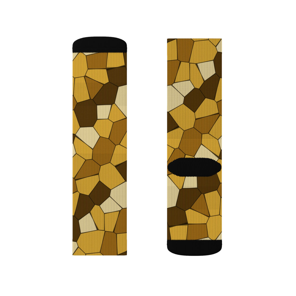 Harvest Gold Mosaic Athletic Crew Socks