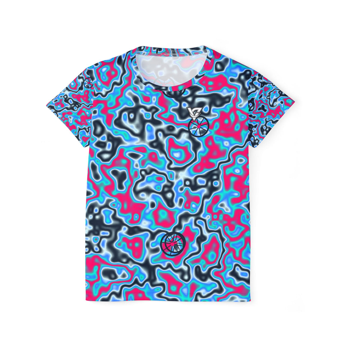 Cycling Arctic Neon Marble Flow Women's Sports Jersey