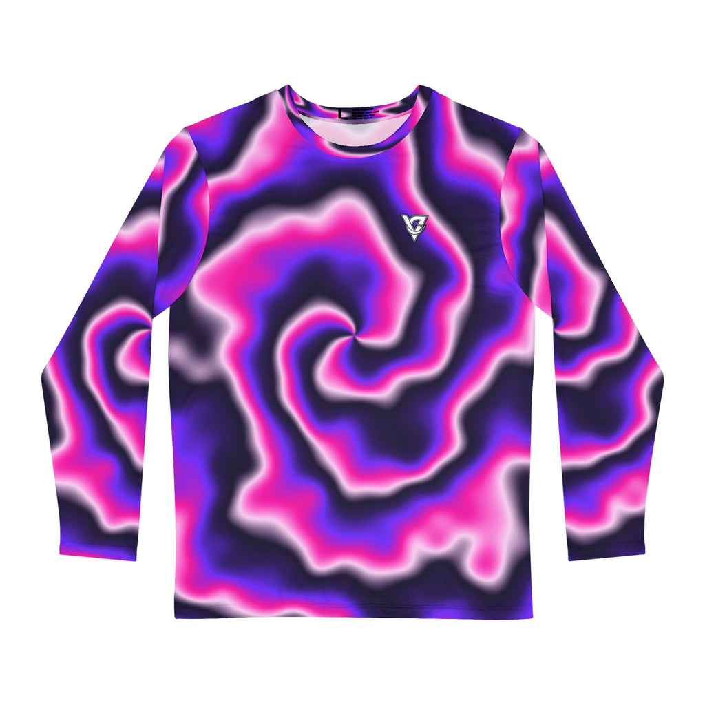 Royal Tie-Dye Men's Long Sleeve Athletic Shirt