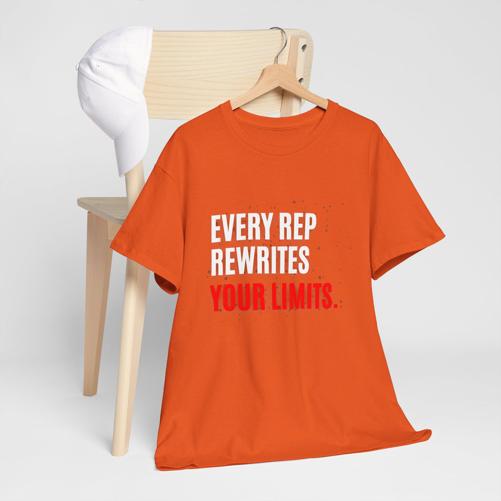 Every Rep Rewrites Your Limits | Motivational Gym T-Shirt