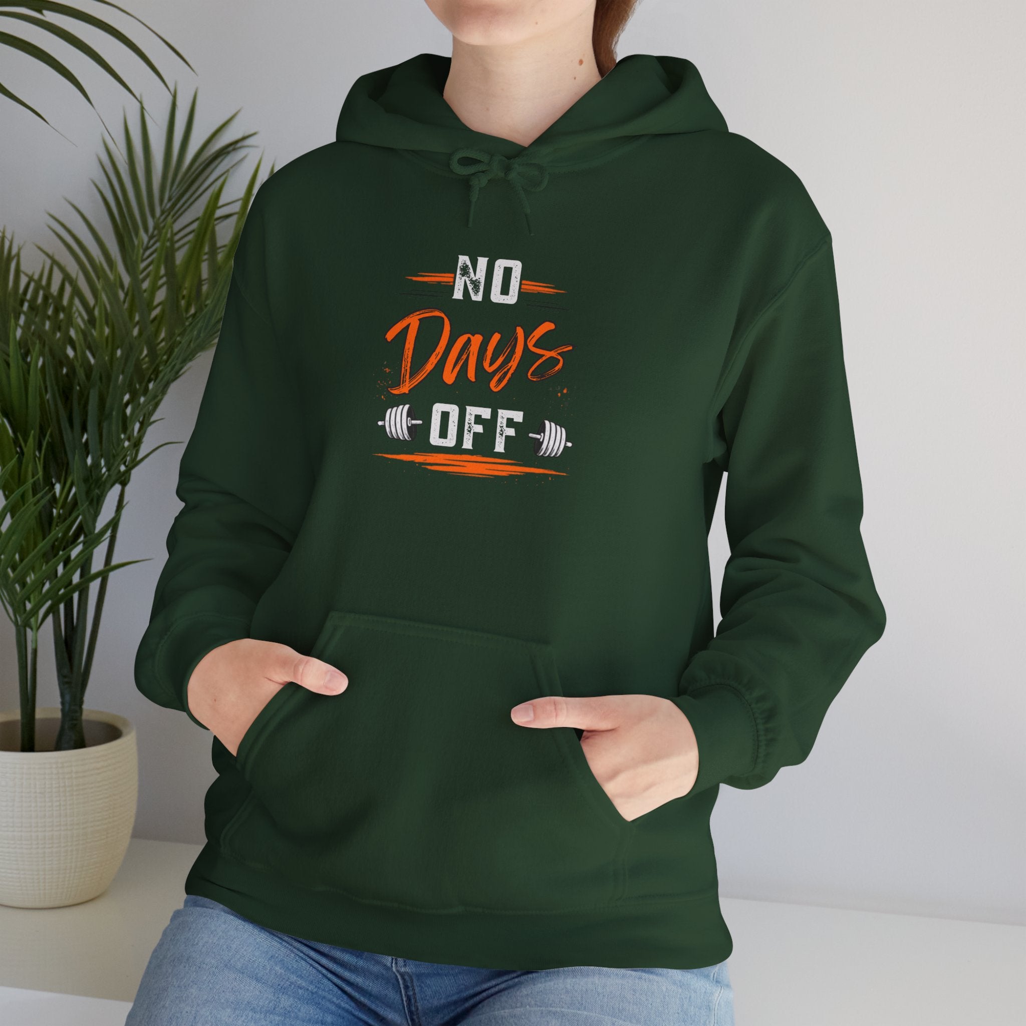No Days Off | Heavy Hooded Sweatshirt