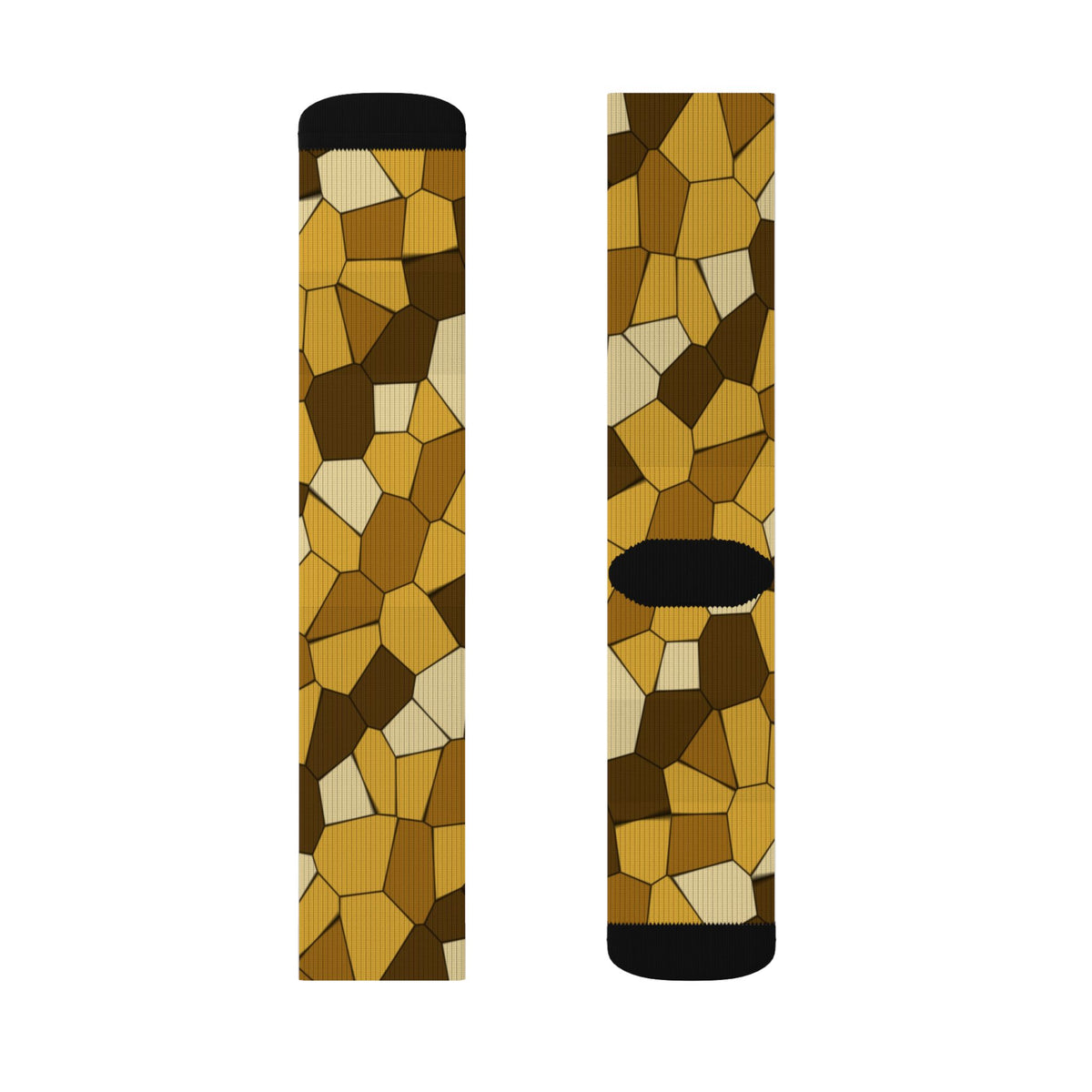 Harvest Gold Mosaic Athletic Crew Socks