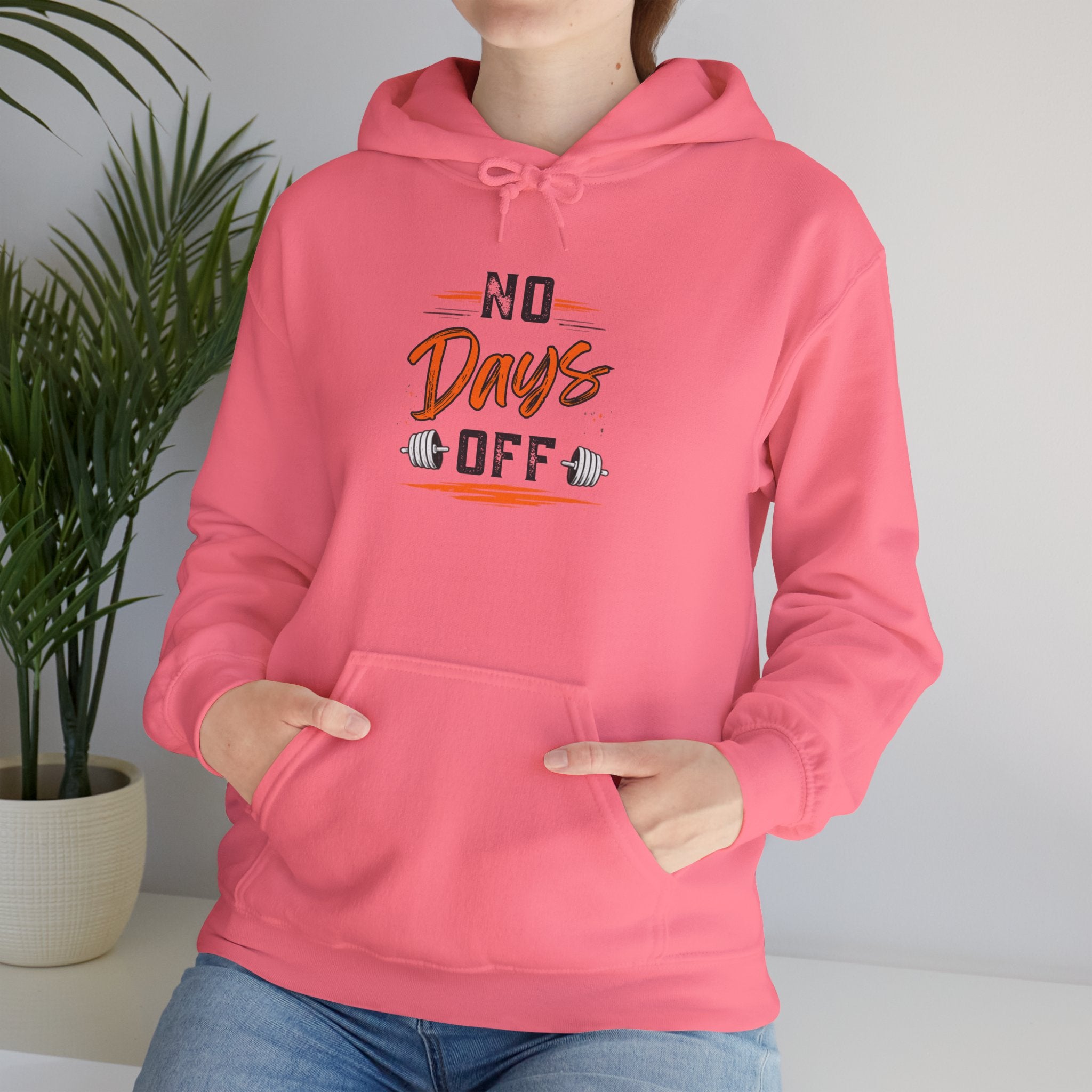 No Days Off | Heavy Hooded Sweatshirt