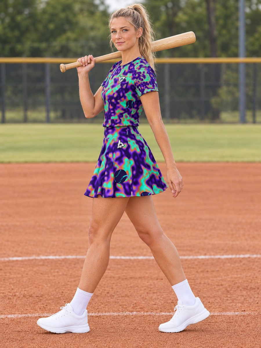 Baseball & Softball Galaxy Glow Marble Flow Women's Sports Jersey - side view