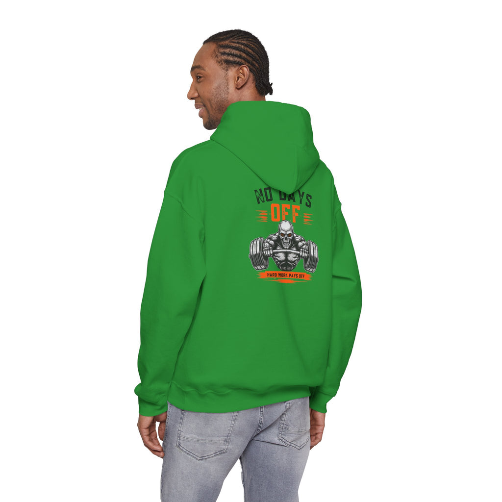No Days Off | Heavy Hooded Sweatshirt