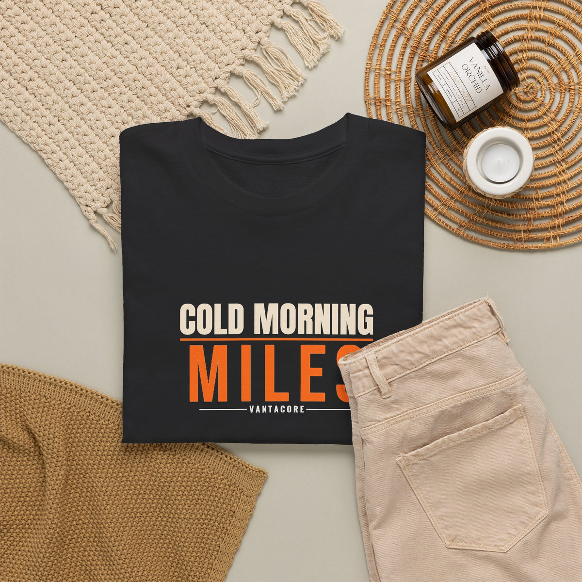 Cold Morning Miles | Men's Graphic Gym T-Shirt