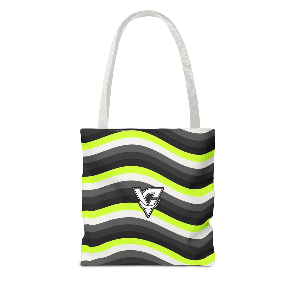 Graphite Wave Tote Bag — All-Over Print Gym & Everyday Tote