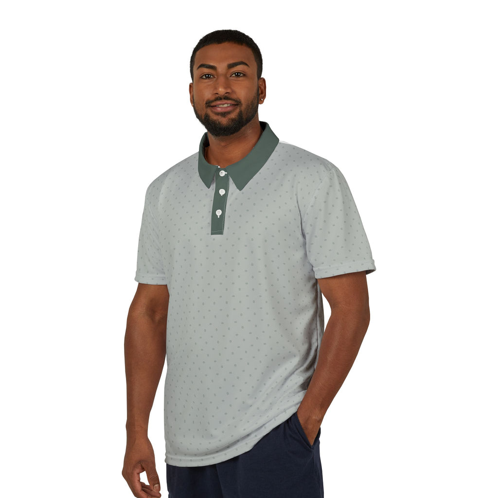 Subtle Geo Pattern Polo Shirt