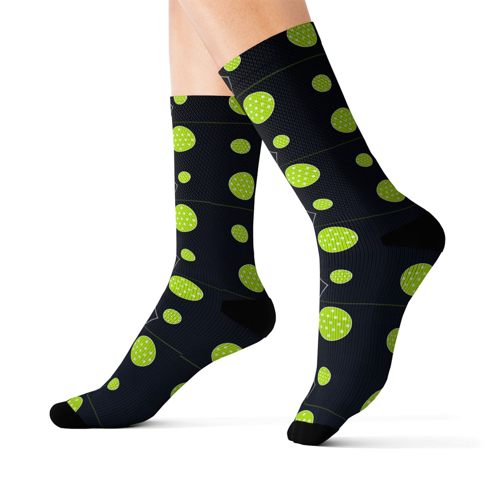 Pickleball Volt Night Dink Dot Athletic Crew Socks
