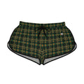 Women's Evergreen Ember Flannel Relaxed Shorts — All-Over Print Running & Workout Shorts