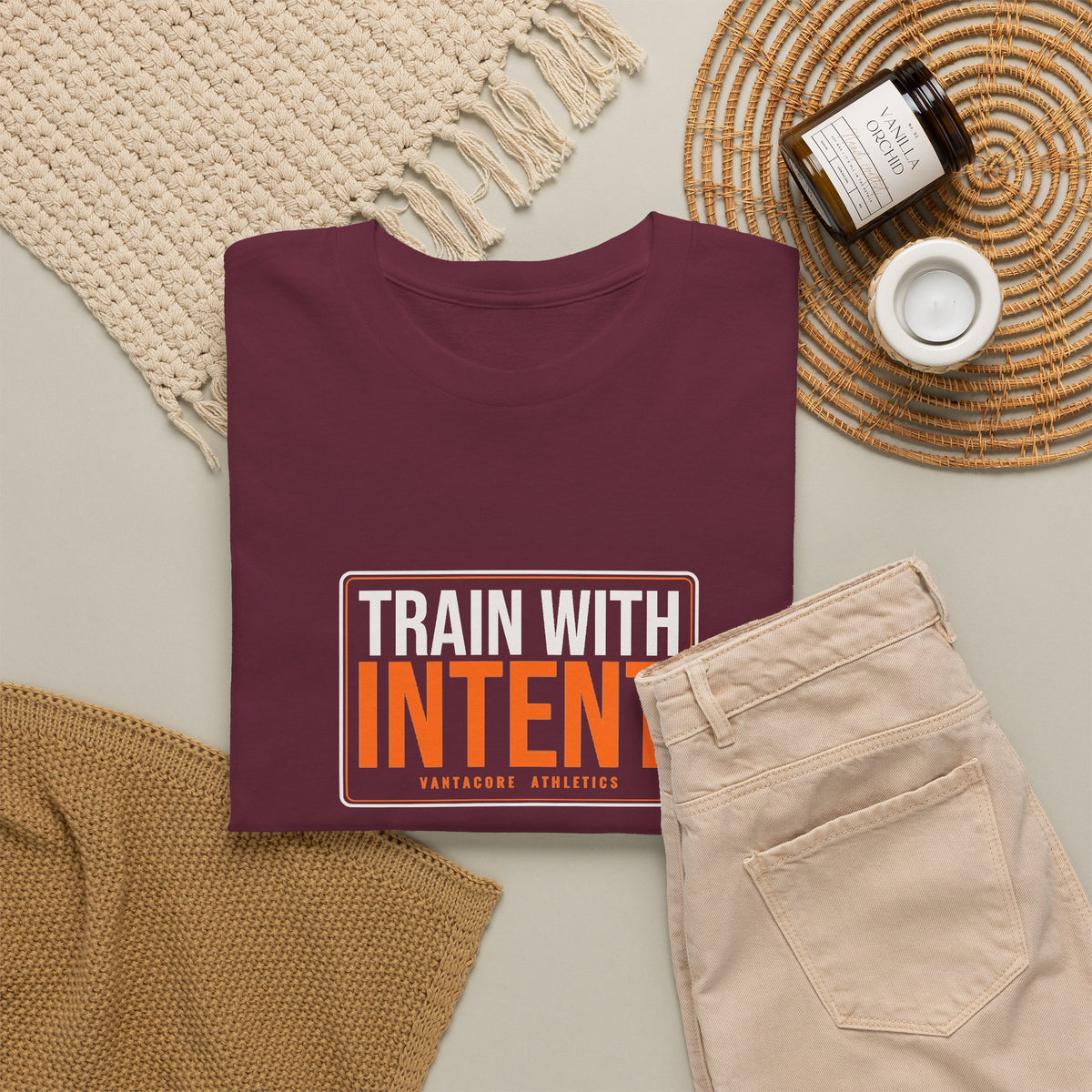 Train With Intent | Men's Graphic Gym T-Shirt