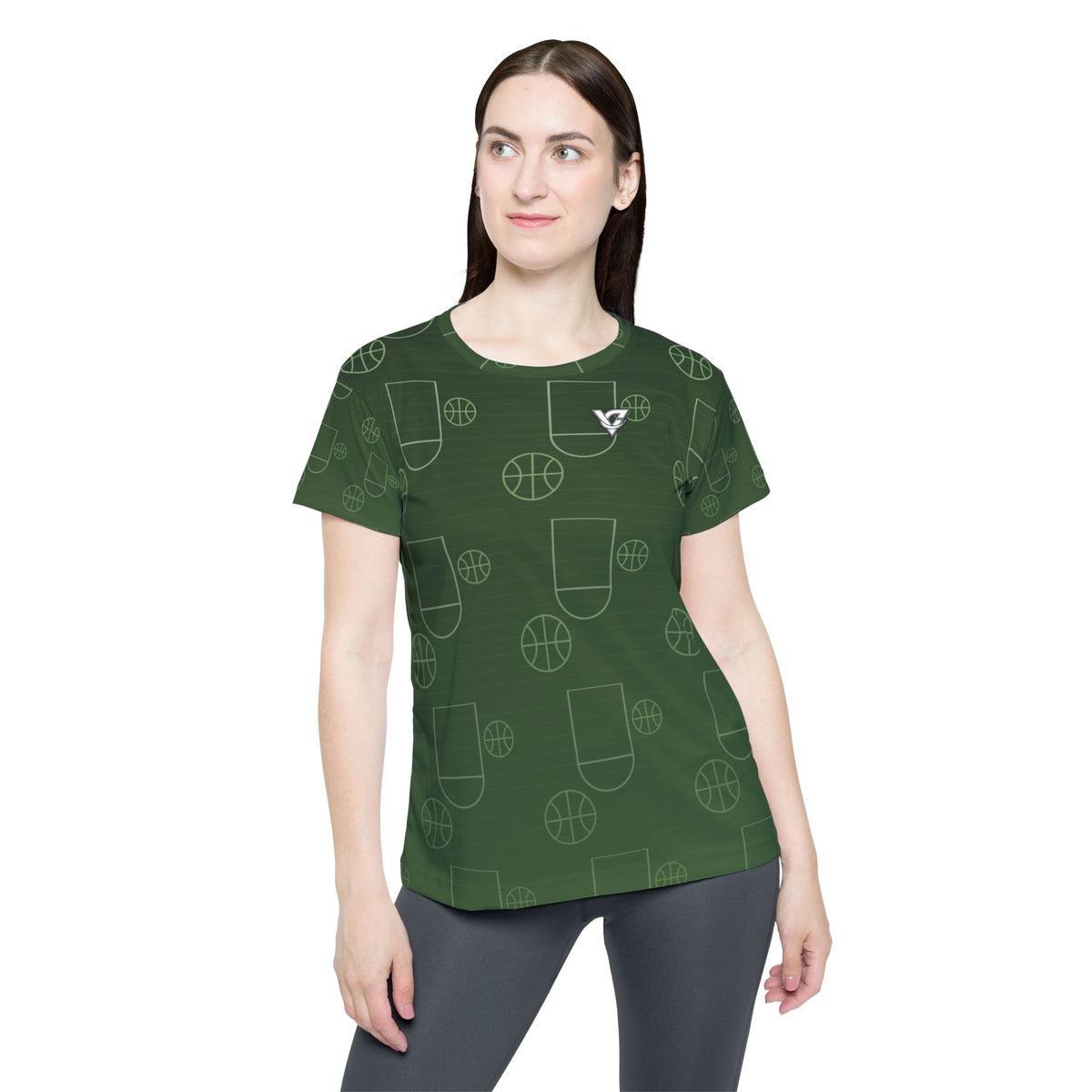 Basketball Forest Camo Court Seam Women's Sports Jersey